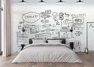 drawing  global concept Wall mural