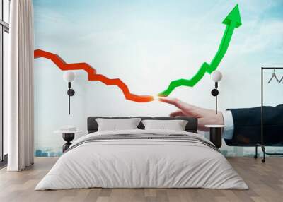 Financial growth concept Wall mural