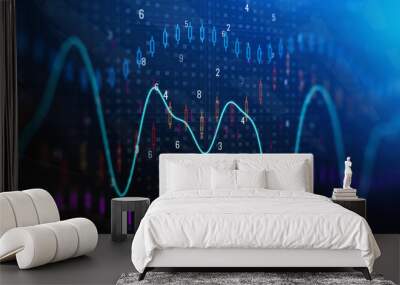 Forex chart backdrop Wall mural