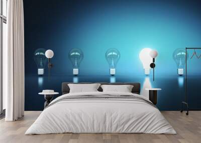 lamp stand in a row Wall mural