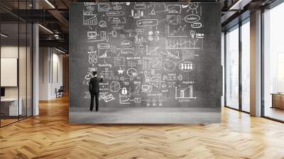 man drawing business concept Wall mural