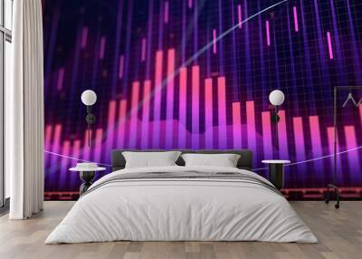 Market growth, finance and internet concept Wall mural