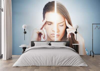 Mental difference concept Wall mural