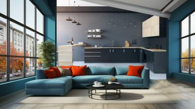 Modern kitchen interior Wall mural