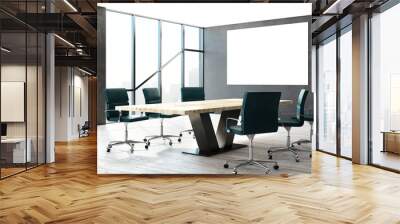 Modern meeting room with poster Wall mural