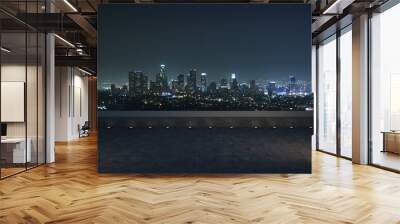 night panoramic city view Wall mural