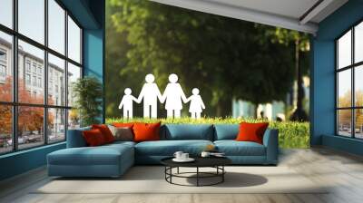 paper family Wall mural