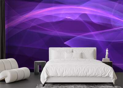 purple glowing lines background Wall mural