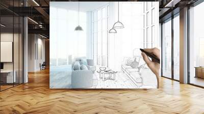 room interior design project Wall mural