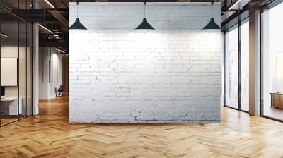 room white brick grunge wall Wall mural