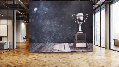 Silver winner's cup achievement concept Wall mural