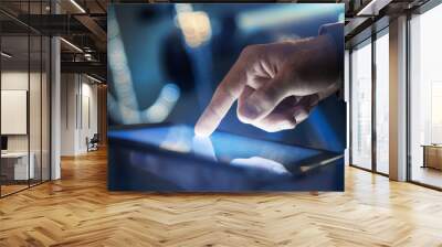 touching digital tablet Wall mural