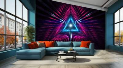 Triangular tunnel background Wall mural