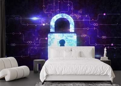 Web safety and security concept Wall mural