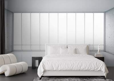 White room with blank window Wall mural