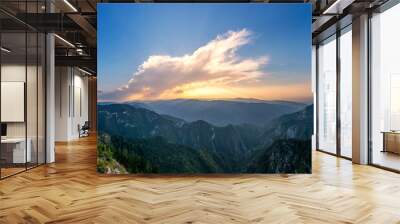 summer sunset in rodopa mountain Wall mural