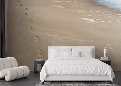 footprints in the sand Wall mural