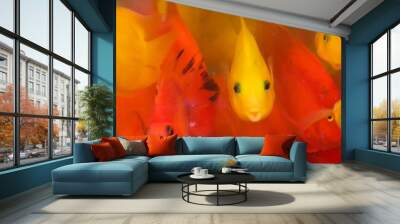 Goldfish looking at camera - banner image Wall mural