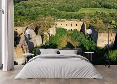 Aerial view of the Marianska Celad monastery near the village of Velke Lovce in Slovakia Wall mural