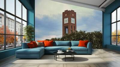 Famous Simpsonville clock tower in the USA Wall mural