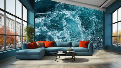 hazardous swirl on the mediterranean sea Wall mural