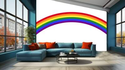 gay pride rainbow with the lgbt movement flag color in the form of a multicolored arc. symbol for to Wall mural