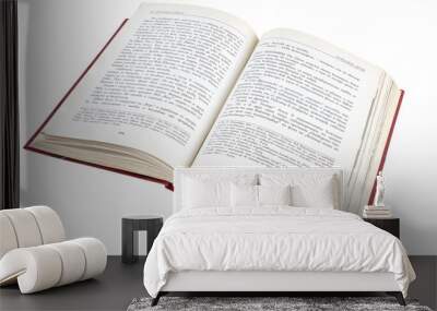 Isolated on white background open book Wall mural