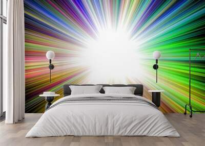 Burst Pattern. Radial background Wall mural