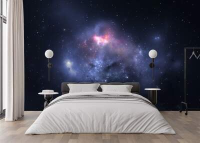 Space background with nebula and stars Wall mural