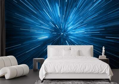 Time warp, traveling in space. Time dilation Wall mural