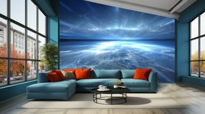 Time warp, traveling in space. Wall mural