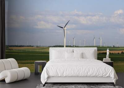 Minnesota countryside with wind turbines Wall mural