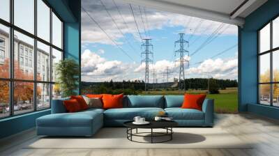 high voltage power line Wall mural