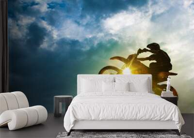 Motocross Bike Jump Wall mural