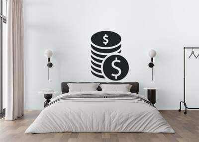 Money vector icon illustration sign Wall mural