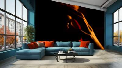 Blur head finger touching afraid horror back light Wall mural