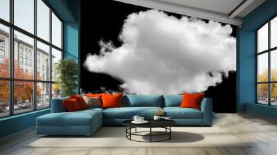 Isolated cloud over black Wall mural