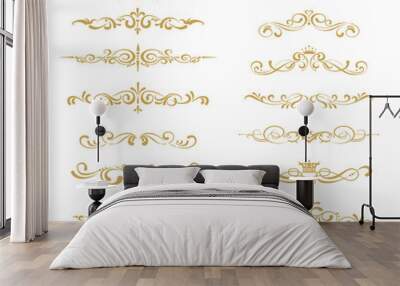 Gold element vector Wall mural