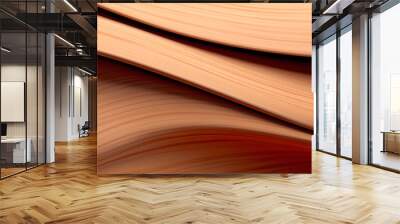 Unusual Wooden Wave
 Wall mural