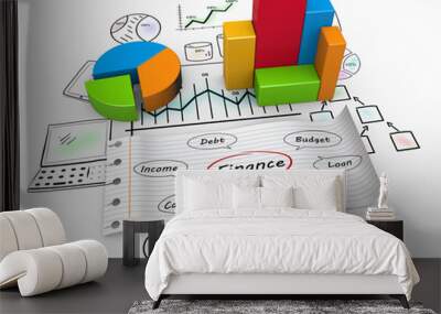 Finance concept Wall mural