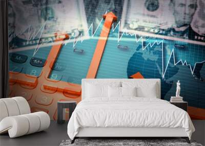 Growing world economy and positive developments Wall mural