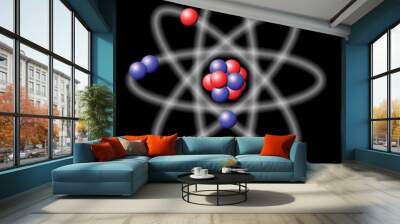 Atom - vector illustration Wall mural