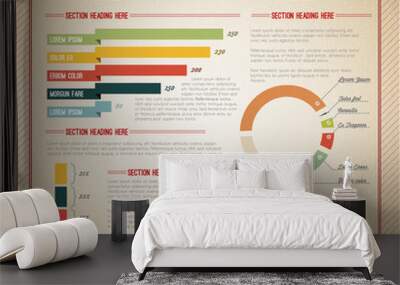 Big Vector set of Infographic elements Wall mural