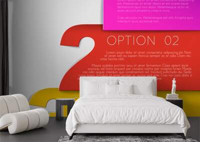 One two thre - vector progress background Wall mural