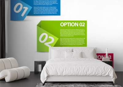 one two three - vector paper options Wall mural