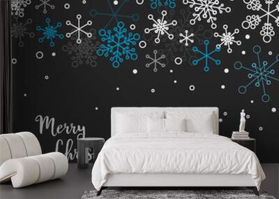 Retro simple Christmas card Wall mural