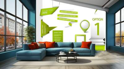 Set of Vector web elements Wall mural