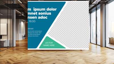 Social media event cover template for online webinar Wall mural