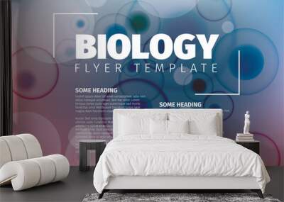 Vector Abstract biology flyer template Wall mural