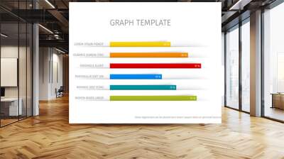 Vector column horizontal graph template Wall mural